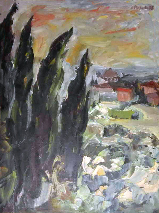 Cypresses, Villa Ulivi, Florence