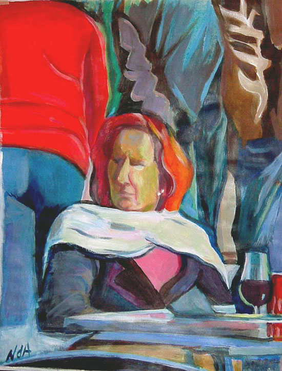 Woman in cafe, Tavira