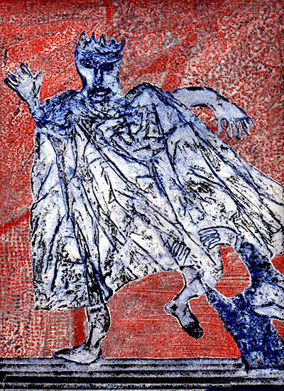 Fungus & Curmudgeonly, collagraph proof1