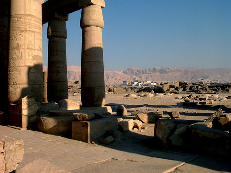 In the Ramesseum.