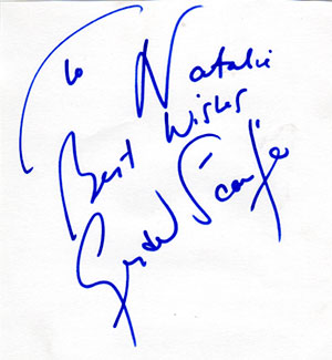 Gerald Scarfe's autograph