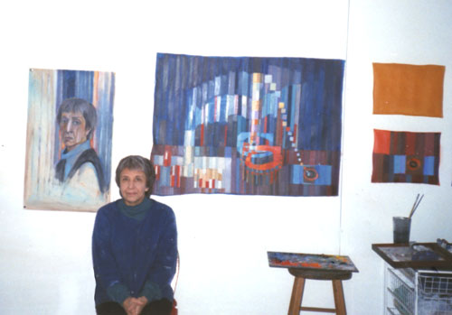 In my Hackney studio 1994