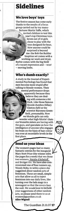 Guardian Sidelines, 21/11/07