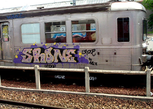 Abandoned decorated train.